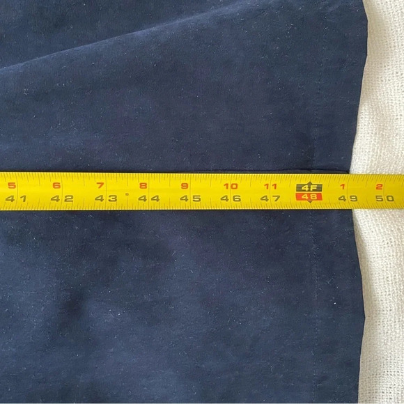 LONDON Fog Navy Blue Classic Double-Breasted Vintage Trench Coat Size  12P - Picture 17 of 17